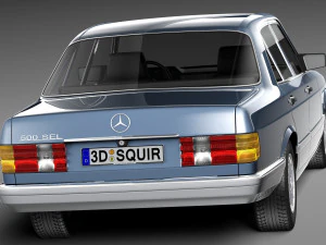 Mercedes-Benz 500 SEL 1987-1992 3D Model