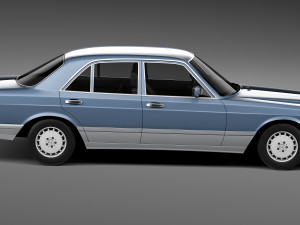 Mercedes-Benz 500 SEL 1987-1992 3Dモデル