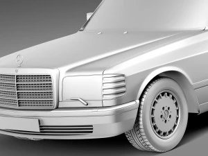 Mercedes-Benz 500 SEL 1987-1992 3D Model