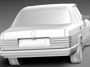 Mercedes-Benz 500 SEL 1987-1992 3D Model