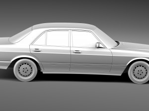 Mercedes-Benz 500 SEL 1987-1992 3Dモデル