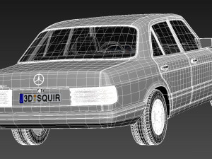 Mercedes-Benz 500 SEL 1987-1992 3Dモデル