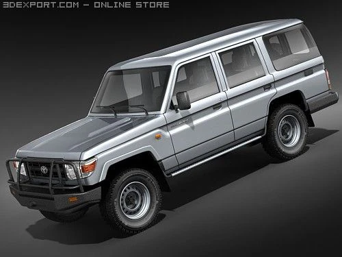Toyota Land Cruiser 76 series Wagon 3D Model .c4d .max .obj .3ds .fbx .stl .blend