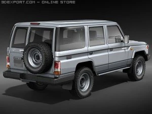 Toyota Land Cruiser 76 series Wagon 3D Model