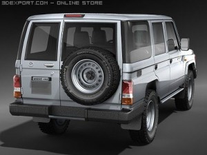 Toyota Land Cruiser 76 series Wagon Model 3D