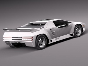 Vector W8 1990-1992 3D Model