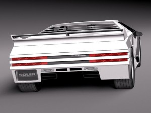 Vector W8 1990-1992 3D Model