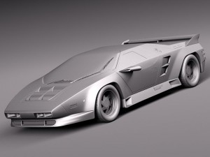 Vector W8 1990-1992 3D Model