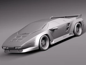 Vector W8 1990-1992 3D Model