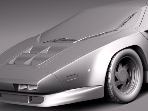 Vector W8 1990-1992 3D Model