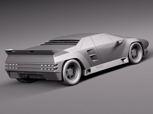 Vector W8 1990-1992 3D Model