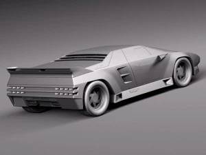 Vector W8 1990-1992 3D Model