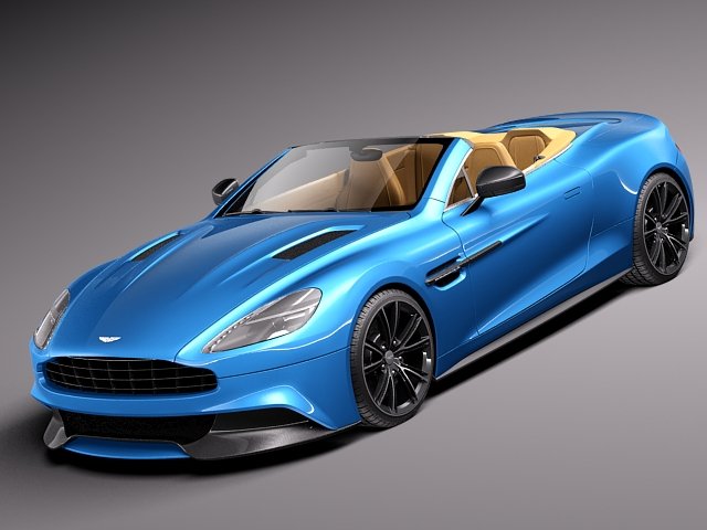 Aston Martin Vanquish Volante 2014 3D 模型 .c4d .max .obj .3ds .fbx .stl .blend 