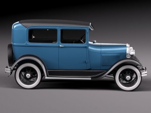 Model A Sedan 1928-1931 3Dモデル