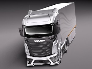 Scania R1000 2014 Aerotrailer 3D 模型