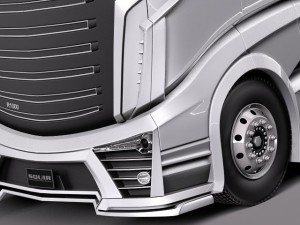 Scania R1000 2014 Aerotrailer 3D 模型