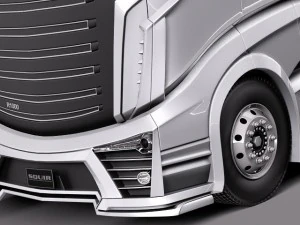Scania R1000 2014 Аеропричіп 3D Модель