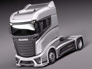 Scania R1000 2014 Aerotrailer 3D 模型