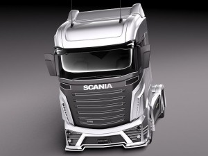 Scania R1000 2014 Aerotrailer 3D 模型