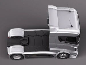 Scania R1000 2014 Аеропричіп 3D Модель