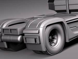 Scania R1000 2014 Aerotrailer 3D 模型