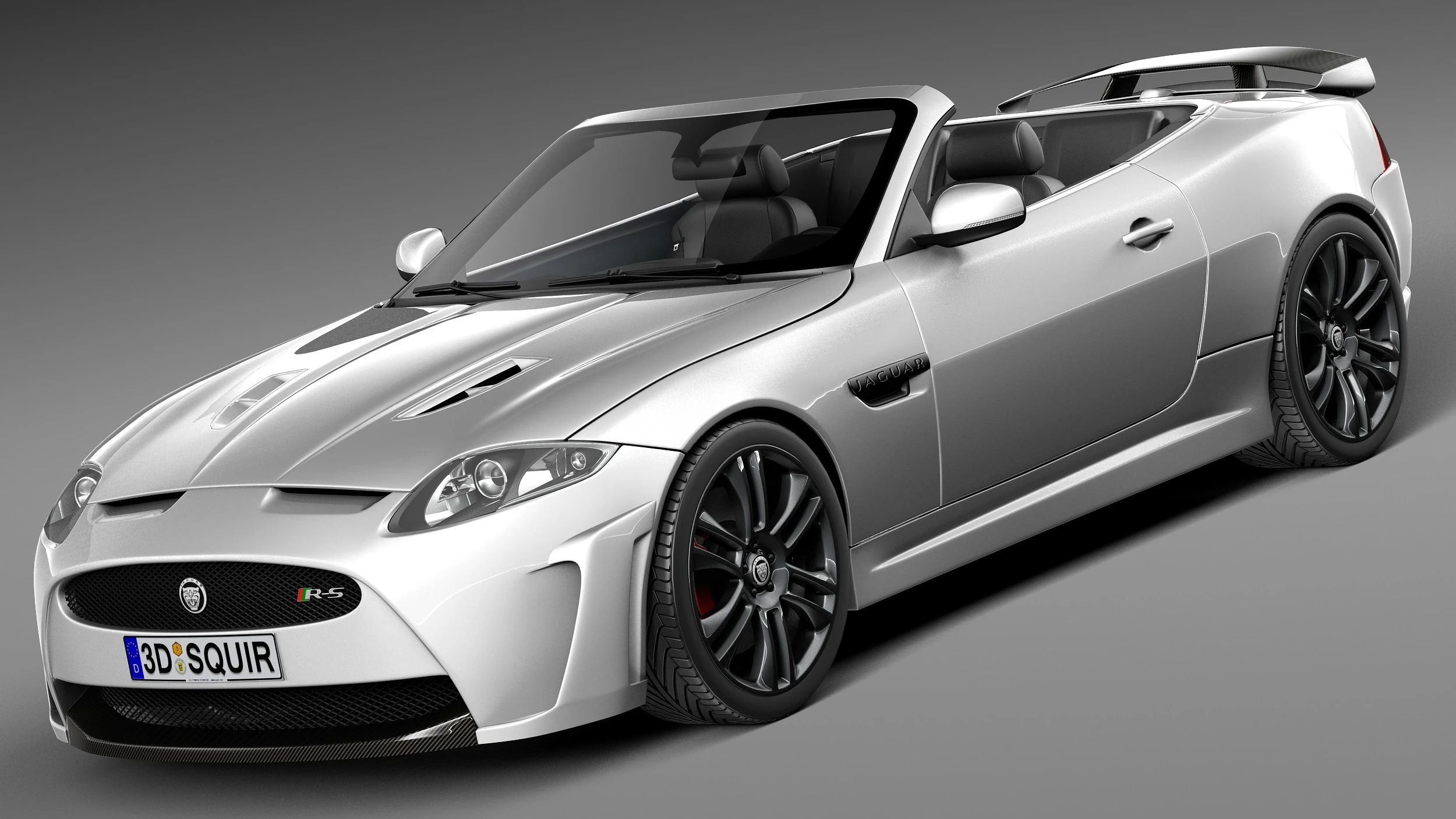 Jaguar XKR-S Convertible 2013 3D Model .c4d .max .obj .3ds .fbx .stl .blend