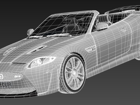Jaguar XKR-S Convertible 2013 3D Model
