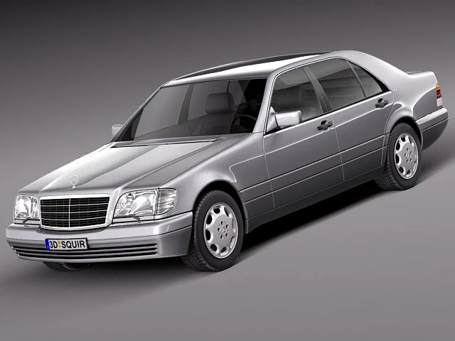 Mercedes-Benz S-class W140 1991-1998 3D Model .c4d .max .obj .3ds .fbx .stl .blend 