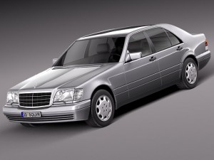 Mercedes-Benz S-class W140 1991-1998 3D Model