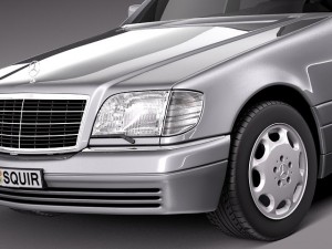 Mercedes-Benz S-class W140 1991-1998 3D Model