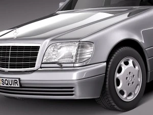Mercedes-Benz S-class W140 1991-1998 3D Model