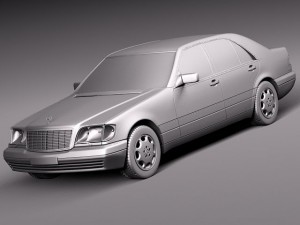 Mercedes-Benz S-class W140 1991-1998 3D Model