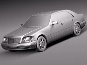 Mercedes-Benz S-class W140 1991-1998 3D Model