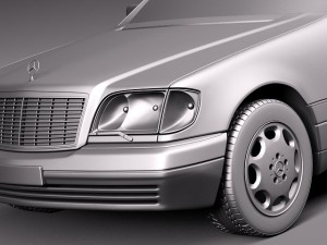 Mercedes-Benz S-class W140 1991-1998 3D Model