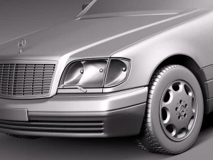 Mercedes-Benz S-class W140 1991-1998 3D Model