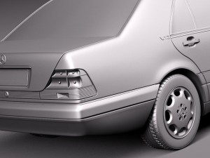 Mercedes-Benz S-class W140 1991-1998 3D Model