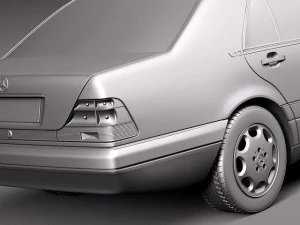 Mercedes-Benz S-class W140 1991-1998 3D Model
