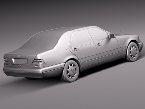 Mercedes-Benz S-class W140 1991-1998 3D Model