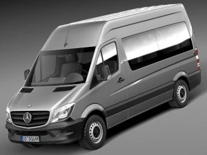Furgone passeggeri Mercedes-Benz Sprinter 2014 Modello 3D