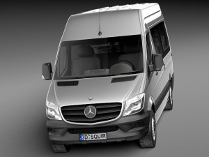 Mercedes-Benz Sprinter Passenger Van 2014 3D Модель