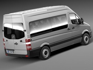 Mercedes-Benz Sprinter Passenger Van 2014 3D Модель