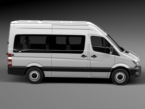 Mercedes-Benz Sprinter Passenger Van 2014 3D Модель