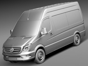 Mercedes-Benz Sprinter Passenger Van 2014 3D Модель