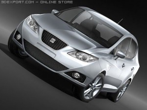 Seat Ibiza 5-door 2009 3D-Modell