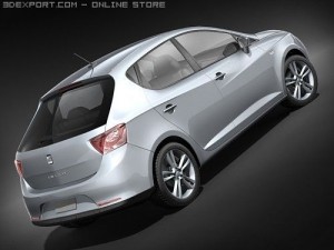 Seat Ibiza 5-door 2009 3D-Modell