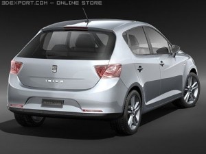 Seat Ibiza 5-door 2009 3D-Modell