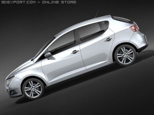 Seat Ibiza 5-door 2009 3D-Modell