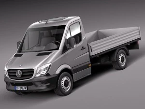 Mercedes-Benz Sprinter Pickup Short 2014 3D Model