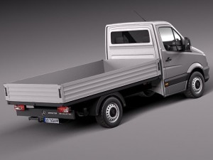 Mercedes-Benz Sprinter Pickup Short 2014 Model 3D