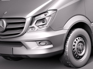 Mercedes-Benz Sprinter Pickup Short 2014 Model 3D